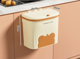 EcoBin Kitchen & Bathroom Wall Trash Can – 8.5L / 12L with Lid – Space-Saving Bin for Cabinets, Under-Sink & Compost