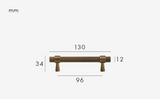 Nurlin Solid Brass T-Bar Handle – Art Deco Retro Furniture Pull, Antique Industrial Style