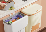 EcoBin Kitchen & Bathroom Wall Trash Can – 8.5L / 12L with Lid – Space-Saving Bin for Cabinets, Under-Sink & Compost