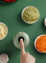 PowerChop Mini USB Electric Food Chopper – Cordless Garlic & Veggie Mincer (3.4 oz / 8.5 oz)