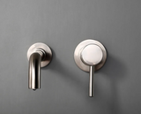 Modern Wall Mounted Dual Hole Bathroom Faucet