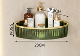 ClearSpace Acrylic Corner Shelf – Drill-Free Wall Organizer for Bathroom, Makeup & Shampoo