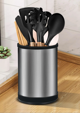 ChefPro – Luxury Stainless Steel Universal Knife Block with Antibacterial Protection