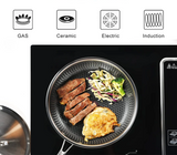 ChefMaster – Stainless Steel Nonstick Frying Pan with Honeycomb Surface & Glass Lid