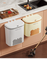 EcoBin Kitchen & Bathroom Wall Trash Can – 8.5L / 12L with Lid – Space-Saving Bin for Cabinets, Under-Sink & Compost