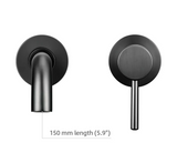 Modern Wall Mounted Dual Hole Bathroom Faucet