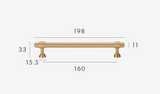 NurlinLux Solid Brass T-Bar Handles – French-Style Luxury Knobs for Cabinets, Drawers & Doors