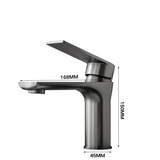 Modern Stainless Steel Bathroom Sink Faucet – Single Handle Basin Mixer for Hot and Cold Water