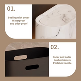 EcoHide Compact Trash Bin with Hidden Lid – Perfect for Bathrooms, Laundry Rooms & Small Spaces