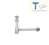 AquaStop Brass Odor-Sealing Sink Drain & Pop-Up Trap Set – Premium Bathroom & Vanity Drain Kit