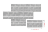 RetroBrick – 6-Piece Self-Adhesive Retro Brick Wall Sticker Set (30x15 cm / 11.8"x5.9")