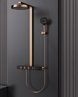 Concealed Thermostatic Shower System in Brass – Luxury Rainfall Bathroom Set with Premium Finish