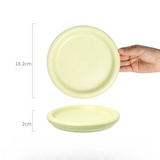 SweetMacaron Ceramic Breakfast & Dessert Plate – Fresh Colors, Round Design & Versatile Use