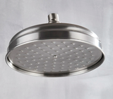 POIQIHY Rainfall Shower Head Antique Brass Gold – Round Fixed Showerhead | Wall Mounted | Spa-Like Water Flow