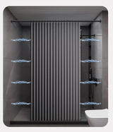 MagnaFold Foldable Magnetic Shower Curtain – Waterproof Curtain for Walk-In Showers
