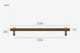 Nurlin Solid Brass T-Bar Handle – Art Deco Retro Furniture Pull, Antique Industrial Style