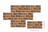 RetroBrick – 6-Piece Self-Adhesive Retro Brick Wall Sticker Set (30x15 cm / 11.8"x5.9")