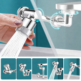 FlexFlow 1080° Swivel Faucet Extender – Water-Saving Multi-Angle Tap Nozzle for Kitchen & Bathroom