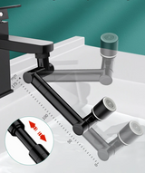 FlexiFlow Pro 360° Rotating & Extendable Faucet Head – Splash-Free, Water-Saving Metal Alloy Aerator