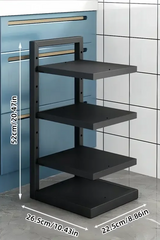FlexiRack Pro – Adjustable Pot & Pan Organizer Rack in Stainless Steel