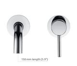 Modern Wall Mounted Dual Hole Bathroom Faucet