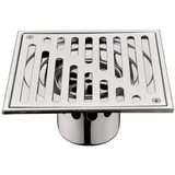 TileFlow Square Invisible Shower Floor Drain – 304 Stainless Steel Tile-In Drain Cover with Odor Trap