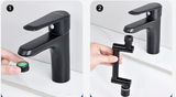 FlexiFlow Pro 360° Rotating & Extendable Faucet Head – Splash-Free, Water-Saving Metal Alloy Aerator