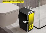 EcoPress 2.6 Gallon Bathroom Trash Can – Compact & Hygienic with Push Lid
