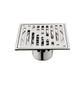 TileFlow Square Invisible Shower Floor Drain – 304 Stainless Steel Tile-In Drain Cover with Odor Trap