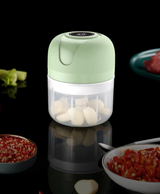 PowerChop Mini USB Electric Food Chopper – Cordless Garlic & Veggie Mincer (3.4 oz / 8.5 oz)
