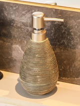 CeramiLux Vintage Bathroom Set – Shower Gel Bottle, Toothbrush Holder & Mouthwash Cup