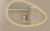 Luminaire Irregular LED Bathroom Mirror – Smart Touch, Creative Backlit Design