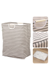 EcoFold Waterproof Cotton Laundry Hamper – Compact, Portable & Sustainable