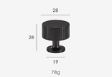 Nurlin Solid Brass Furniture Knobs – Art Deco Line Design in Gold, Silver, Bronze & Black
