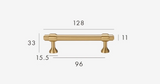 NurlinLux Solid Brass T-Bar Handles – French-Style Luxury Knobs for Cabinets, Drawers & Doors