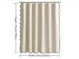 AquaScallop Luxury Shower Curtain – Waterproof Design with Elegant Scalloped Edge