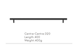 Nurlin T-Bar Brass Handle – Extra Long & Modern for Cabinets, Drawers & Refrigerators