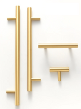 Nurlin T-Bar Brass Handle – Extra Long & Modern for Cabinets, Drawers & Refrigerators