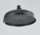 POIQIHY Rainfall Shower Head Antique Brass Gold – Round Fixed Showerhead | Wall Mounted | Spa-Like Water Flow