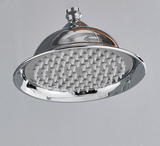 POIQIHY Rainfall Shower Head Antique Brass Gold – Round Fixed Showerhead | Wall Mounted | Spa-Like Water Flow