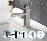 Matte Black Bathroom Sink Faucet with Single Handle Hot and Cold Mixer