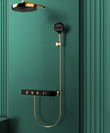 Concealed Thermostatic Shower System in Brass – Luxury Rainfall Bathroom Set with Premium Finish