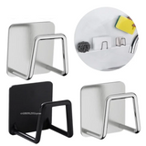 AquaDry Stainless Steel Sink Sponge Holder – Self Adhesive Drain Rack Organizer | Kitchen Wall Hook Storage | Space Saving Design
