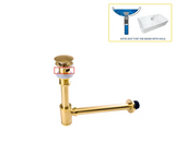 AquaStop Brass Odor-Sealing Sink Drain & Pop-Up Trap Set – Premium Bathroom & Vanity Drain Kit