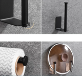 LUXROLLO – Self-Adhesive Stainless Steel Toilet Paper Holder (Extended & Drill-Free)