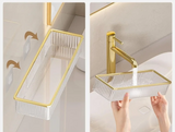 ClearSpace Acrylic Corner Shelf – Drill-Free Wall Organizer for Bathroom, Makeup & Shampoo