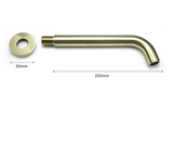 Wall-Mounted Sink Spout in Solid Brass – Modern Replacement Outlet in Multiple Length Options