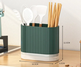Organix – Multifunctional Cutlery Holder with Drain & Wall Mount (No Drilling Required)