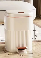 SilentStep Luxury Step Trash Can – 8L / 10L – 8L / 10L Stylish Pedal Bin with Lid for Bathroom, Kitchen & Office