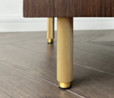 LuxGrip Brass Furniture Legs – Adjustable Brass Cabinet & Table Feet with Diamond Knurling